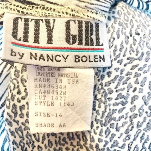 VINTAGE REVERSIBLE ZEBRA LEOPARD PRINT CITY GIRL BY NANCY BOLEN TANK TOP - 14 - Picture 8 of 8